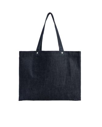 A.P.C. Mens Shopper Bag Je Sors Ce Soir Iai Indigo Cotton Shoulder
