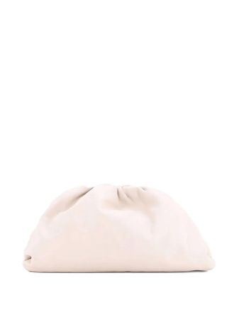 Bottega Veneta The Pouch Leather Teen clutch bag - women - Calf Leather/Leather - One Size - Neutrals