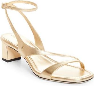 Jimmy Choo London Faye Ankle Strap Sandal in Gold at Nordstrom, Size 37.5