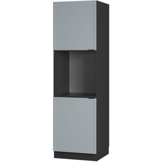 Vicco Armario Para Horno Empotrado Fame-line, Azul Claro-gris, 60 Cm Abierto