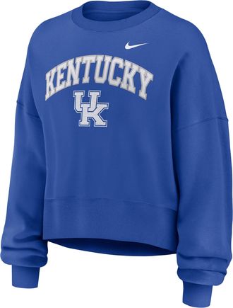 Nike Kentucky Phoenix Arch Nike Womens College Pullover Crew in Blue | 01D74EVNKY-Y48