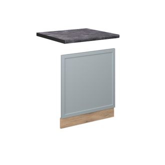 Vicco Panel Frontal Fame-line, Azul Claro-gris, 60 Cm, Et Antracita, Vicco