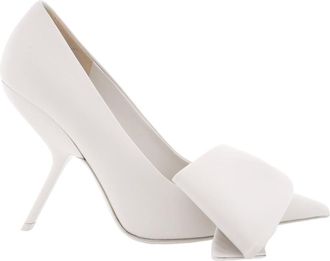 Ferragamo Erica 105 Leather Bow Stiletto Pumps, Size 9 C