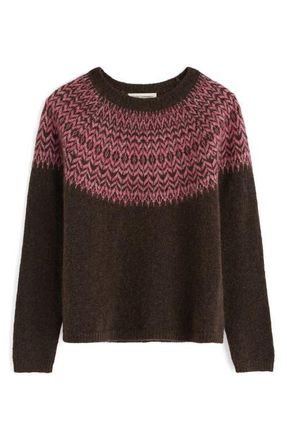 Seasalt Cornwall Spruce Frost Fair Isle Sweater in Knit Hellebore Dark Rye Squash at Nordstrom, Size 6 Us