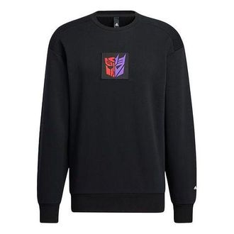 adidas x Transformers Crossover CNY TF Turf SWEAT 22 Pattern Printing Sports Pullover Black HM7449