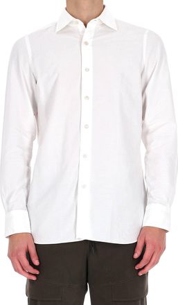 Finamore Gaeta Linea Cotton Chambray Tailored Shirt