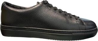 Doucal's Tumblet Sneaker - Heren - Sneakers - Zwart - 43 EU - Leer - Schoenen