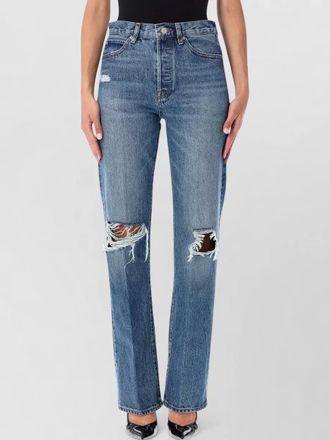 Frame Denim denim high-rise straight-leg jeans