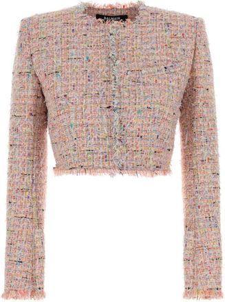Balmain Multicolor Round Neck Blazer