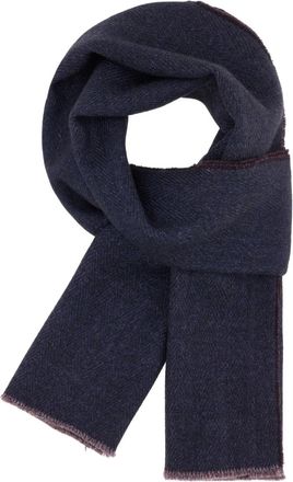 Boggi Milano chevron-knit scarf - Blue