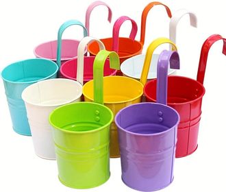 OEM Pot A Suspension - En Fer - Pour Balcon Et Appui De Fen&ecirc;tre - Lot De 10