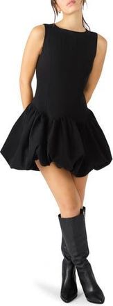 Steve Madden Lyra Bubble Hem Minidress in Black at Nordstrom Rack, Size 8