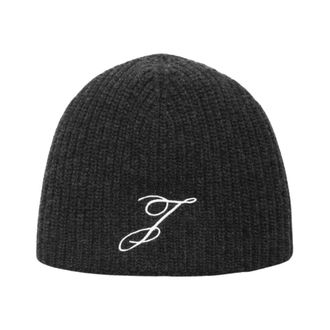 Jacquemus Donkergrijze Spiral Beanie - Dames - Hoeden - Grijs - ONE Size - Wol - Accessoires