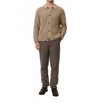 Les Deux Eloi Knit Shirt In Dark Sand