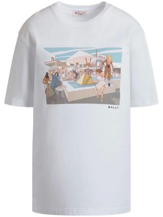 Bally x Leo Mas graphic-print T-shirt - women - Cotton - S - White
