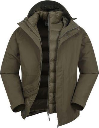 Mountain Warehouse Alaskan 3 in 1 Waterproof Jacket in Khaki at Nordstrom, Size Xxx-Large