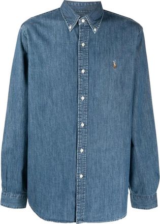 Polo Ralph Lauren Denim Shirts, male, Blue, Size: M Custom Fit Denim Shirt