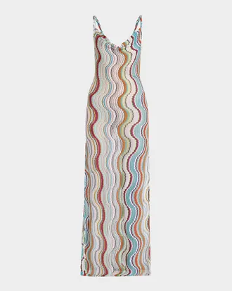 Missoni Wave Multicolor Chevron Maxi Dress Coverup