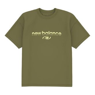 New Balance Hombre Trackside T-Shirt en Verde, Jersey de algod&oacute;n, Talla 2XL