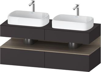 Duravit Qatego Meuble Sous-lavabo En Console, 2 Tiroirs, 2 - Duravit
