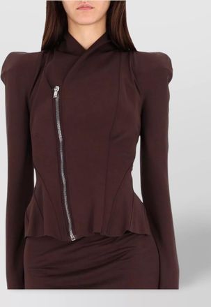 Rick Owens modern fitted jacket asymmetric zip