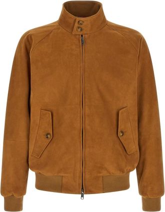 Baracuta G9 Suede Harrington Jacket - Heren - Leren en Su&egrave;de Jassen - Bruin - XS - Katoen - Jassen