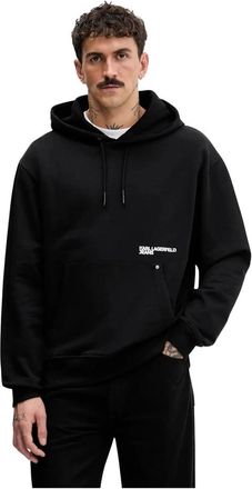Karl Lagerfeld Heren, Sweatshirts & Hoodies, Zwart, Maat: 2XL Katoen