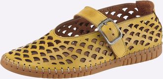 Gemini Slipper GEMINI, Damen, Gr. 36, gelb, Glattleder, Schuhe Slipper