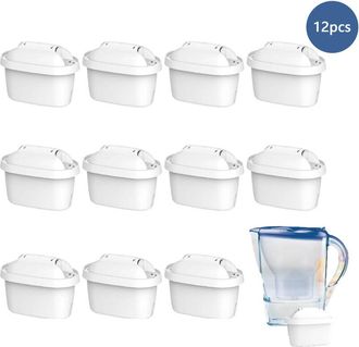 Elle Cartuchos De Filtro De Agua, 12 Unidades. Repuesto Para Jarras Filtrantes Brita Maxtra Plus Y Marella. La Tercera Generaci&oacute;n De Decloraci&oacute;n Y Descalci