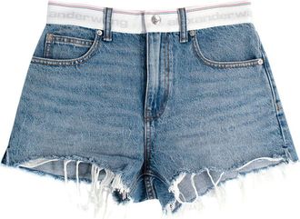 Alexander Wang Denim Shorts with Branded Waistband Size XXS
