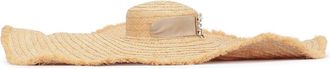 Roger Vivier Womens Rv Sun Hat Beige Rafia
