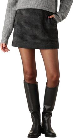 Selected Minirok - Dames - Korte rokken - Grijs - XS - Polyester - Rokken