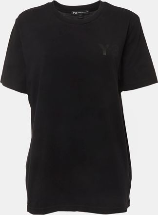 Yohji Yamamoto X Adidas Yohji Yamamoto Black Logo Print Jersey Crewneck T-Shirt