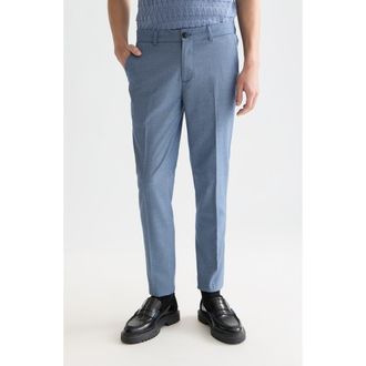 Scotch & Soda Mott Structured Superslim Fit Flat Front Chinos in Pageant Blue at Nordstrom, Size 31 X 32
