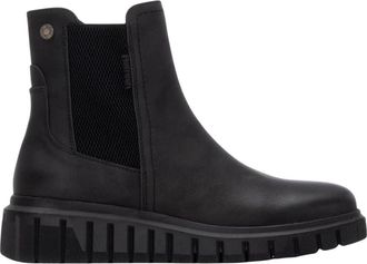 Refresh Zwarte Enkellaarsjes van Kunstleer - Dames - Chelseaboots - Zwart - 38 EU - Leer - Schoenen