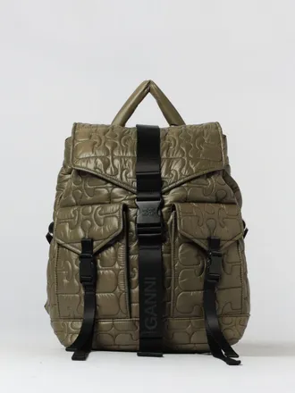 Ganni Backpack Woman color Green