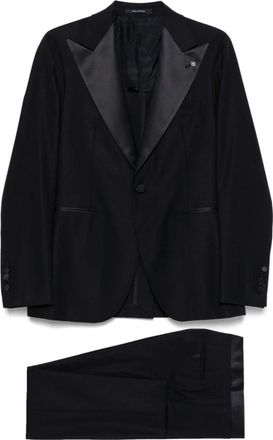 Tagliatore Single Breasted Suit - Heren - Business pakken - Blauw - 2XL - Wol - Kostuums