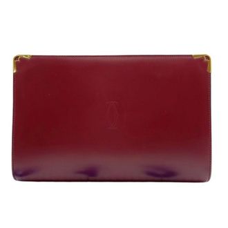 Cartier Bordeaux Leather Clutch Bag (Pre-Owned)