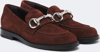 Gucci Mocassini Boulevard Horsebit in suede GG