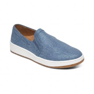 Aetrex Womens Cameron Slip-On Sneaker In Denim