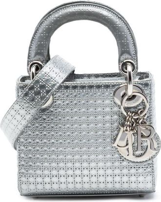 Dior Pre-owned Dior Micro Metallic Patent Microcannage Lady Dior Ladies B9GWICP31IV7ASUK