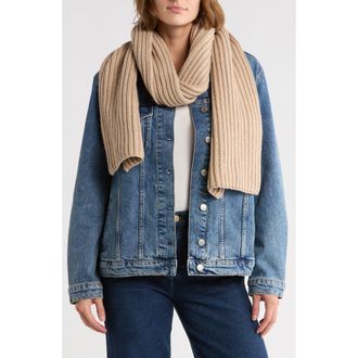 Cole Haan Chunky Knit Scarf in Light Sesame at Nordstrom Rack