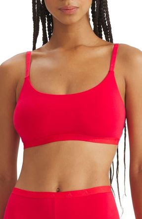 adidas Originals Essentials Cotton Blend Scoop Bralette in Pure Ruby at Nordstrom, Size Xx-Large