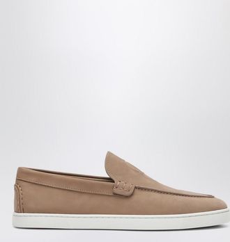 Christian Louboutin Moonboat Loafers In Nubuck Lionne
