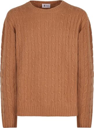 THE (ALPHABET) Cashmere-zijde Blend Pullover - Heren - Cashmere truien - Bruin - L - Truien & Vesten