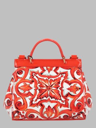Dolce & Gabbana Girls Shoulder Bag Patent Leather Orange Calf