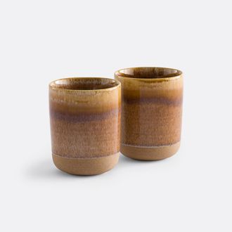 La Redoute Interieurs Set van 2 kopjes in reactief geglazuurd aardewerk, Bisceto