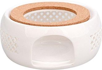 OEM Calentador De T&eacute; De Cer&aacute;mica De Lujo - Tetera - T&eacute; - Accesorios De Cocina - Hogar - Plato Calefactor - Velas De T&eacute; - Regalo - Blanco