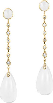 Goshwara Naughty Cabochon Drop Earrings in White at Nordstrom