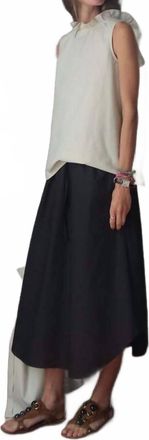 Atlantique Ascoli Echo 2 Sleeveless Blouse In Almond Milk